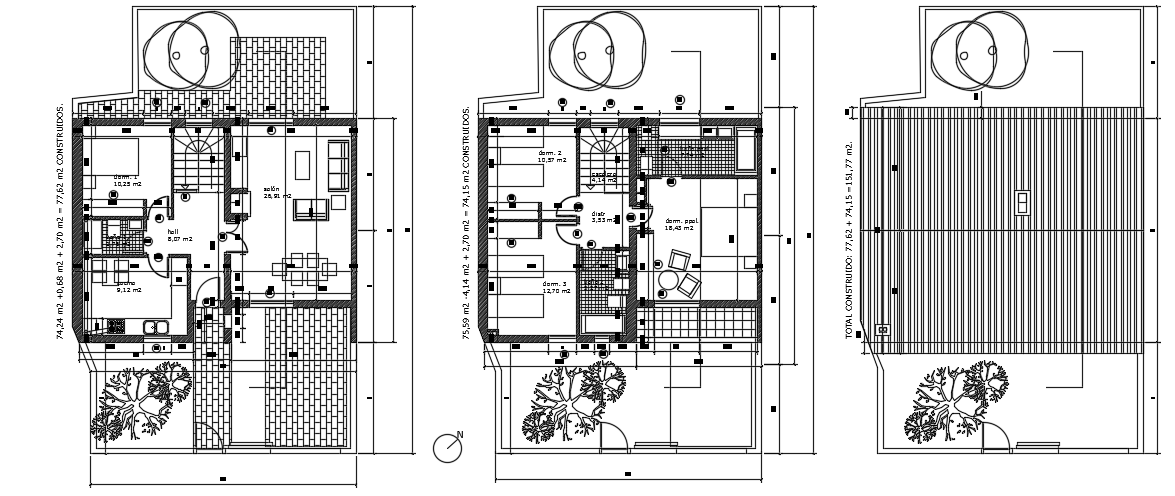 10x8m architecture house plan cad drawing is given in this file