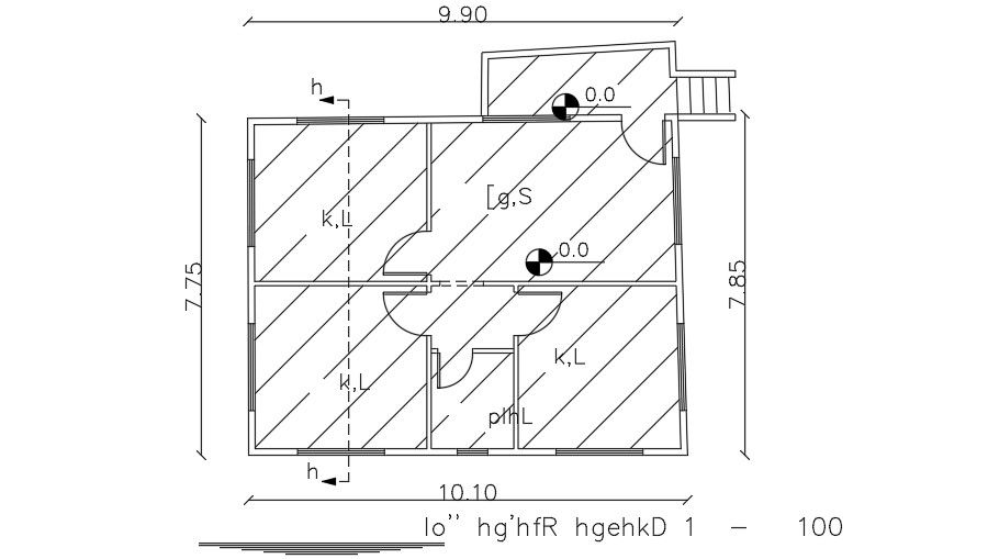 10x8m first and second floor house plan