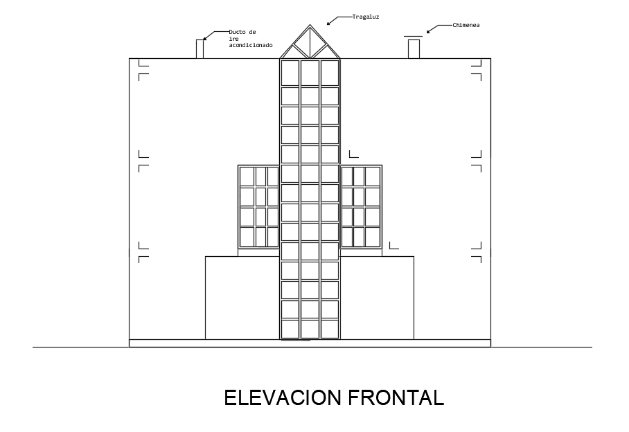 10x8m house building front elevation drawing