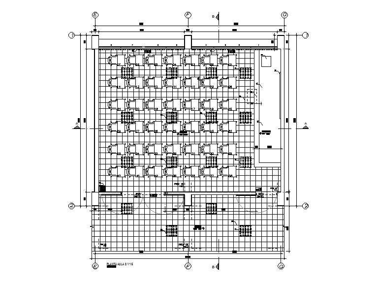10x9m class room plan is given in this is Autocad drawing file. Download now.