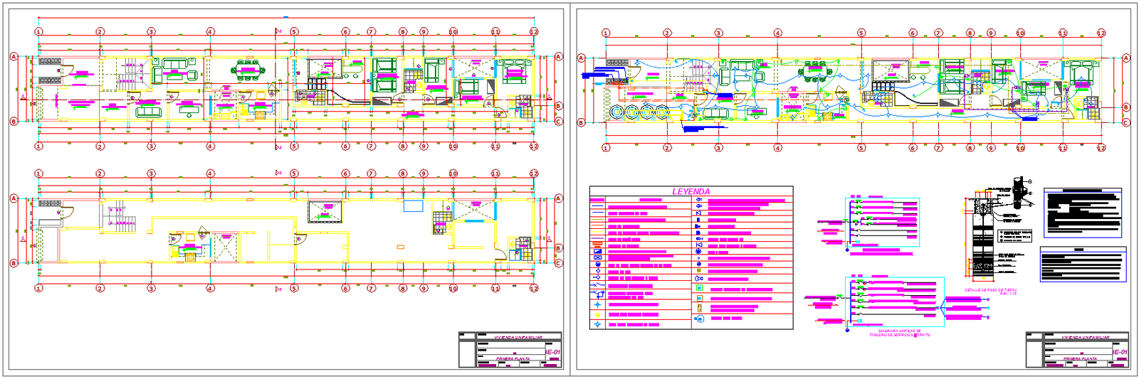 Apartment Design CAD Drawing with Detailed Plans and Elevations
