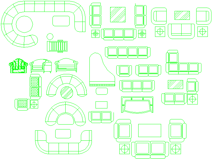 Living room sofa set blocks