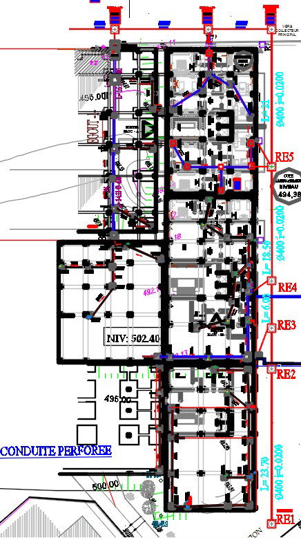 113x75m apartment right side sanitary lines
