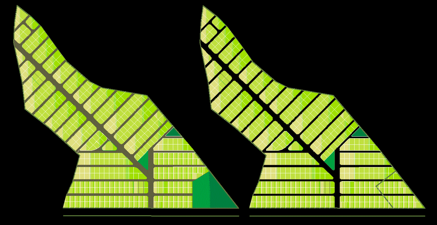 Town Plan CAD Drawing File with Layout and Zoning Design Details