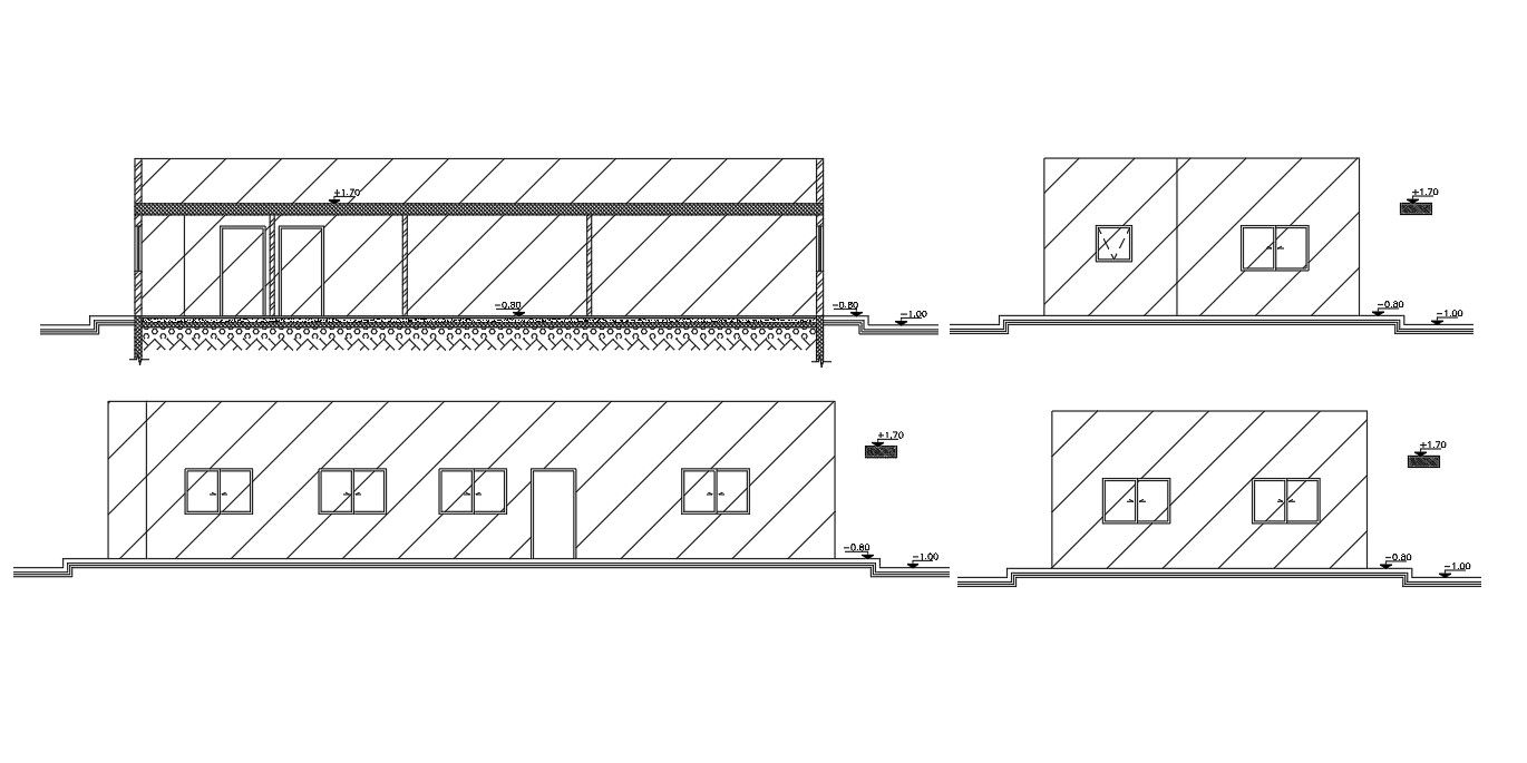 1144 SQFT Sample House Building Design DWG File