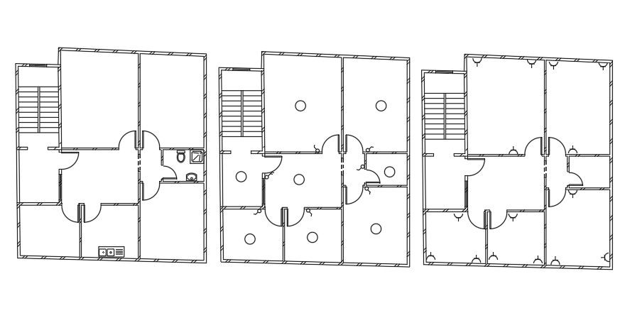 11x12m house plan of the switch point and light fixing location drawing