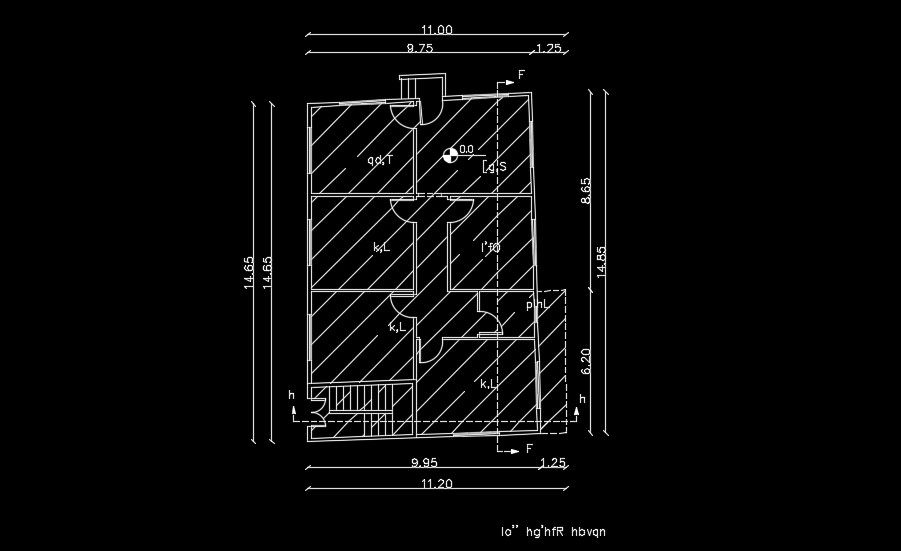 11x15m ground floor house plan drawing