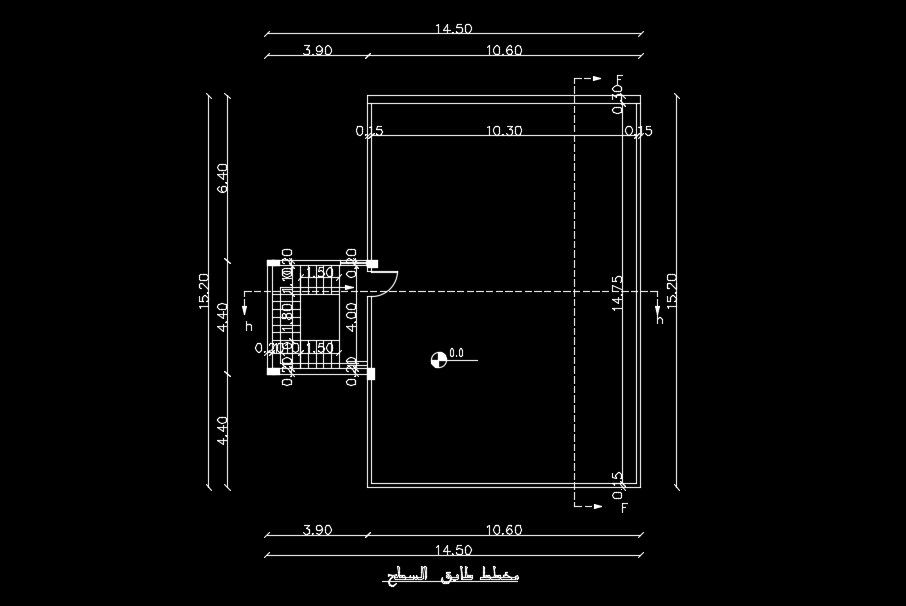 11x15m roof floor home design AutoCAD drawing