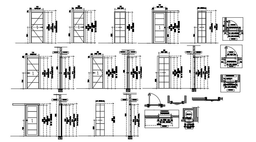 11x18m house plan door detail drawings are given in this file