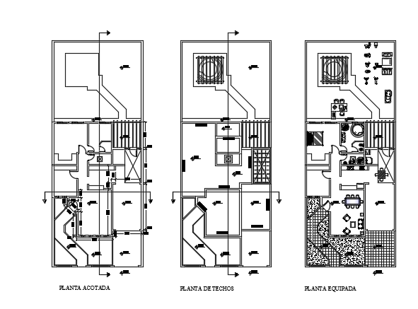 11x19m single story 2bhk house plan cad drawing is given
