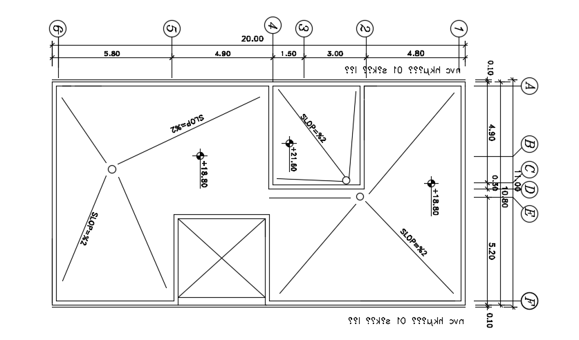 11x20m apartment roof layout AutoCAD drawing is given in this file