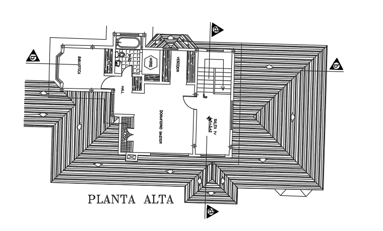 11x24m architecture two story first floor house plan CAD drawing