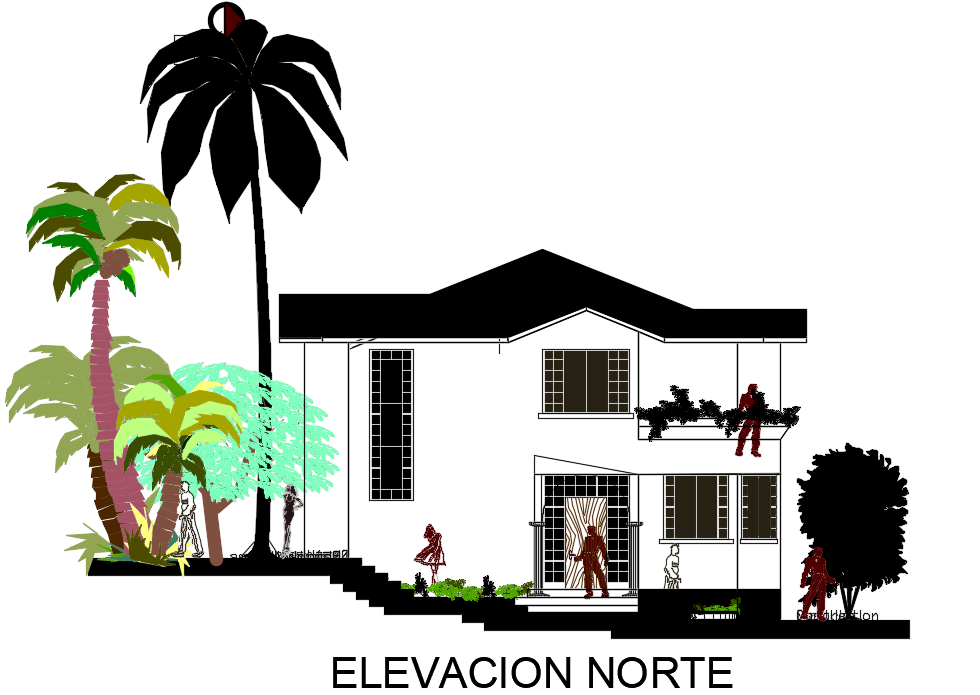 11x24m north building 2d AutoCAD drawing model