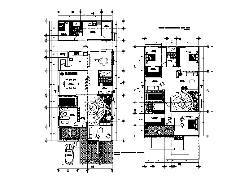 11x25m house plan is given in this Autocad drawing file. Download now.
