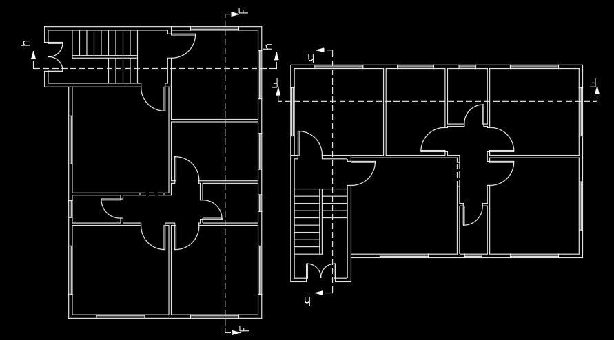 11x8m house plan cut section AutoCAD drawing is given in this file