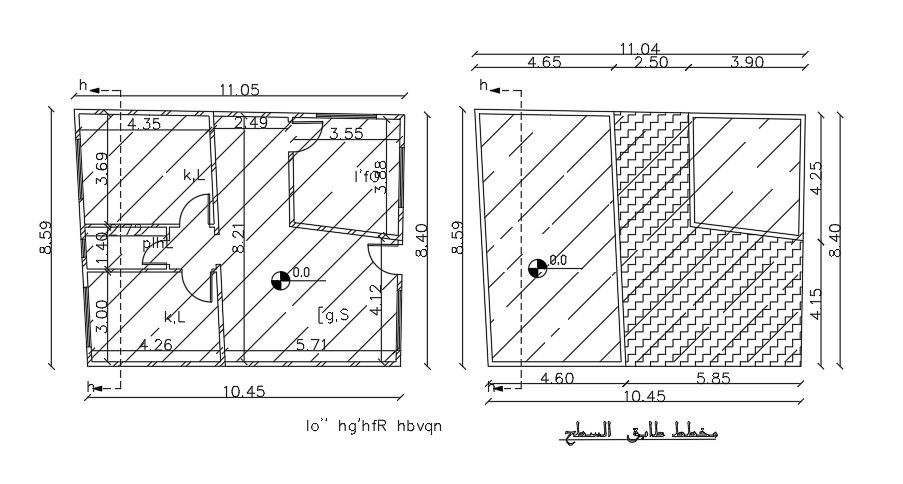 11x9 Meter House Floor Plan CAD DWG File