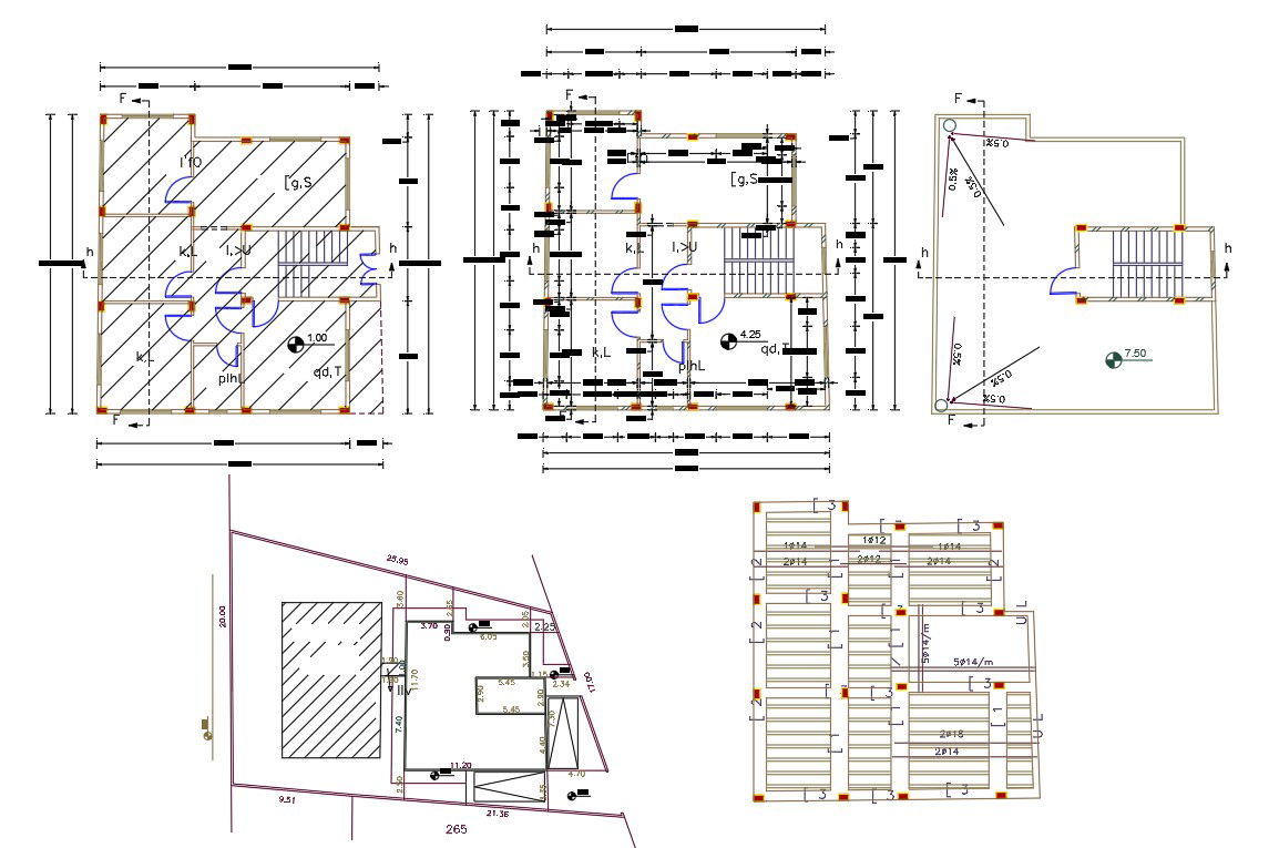 1200 SQFT House Floor Plan Working Drawing