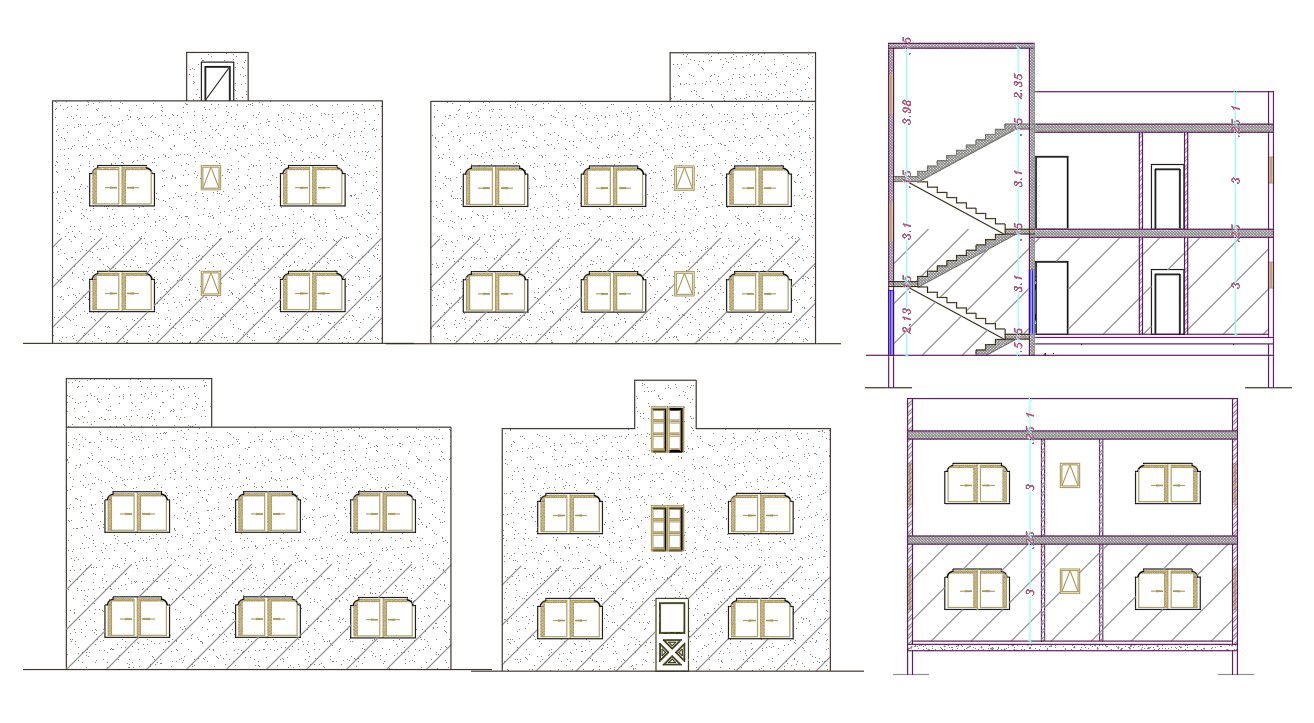 120 Square Meter House Building Design AutoCAD File