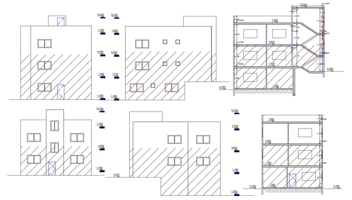 120 Square Meter House Design AutoCAD File