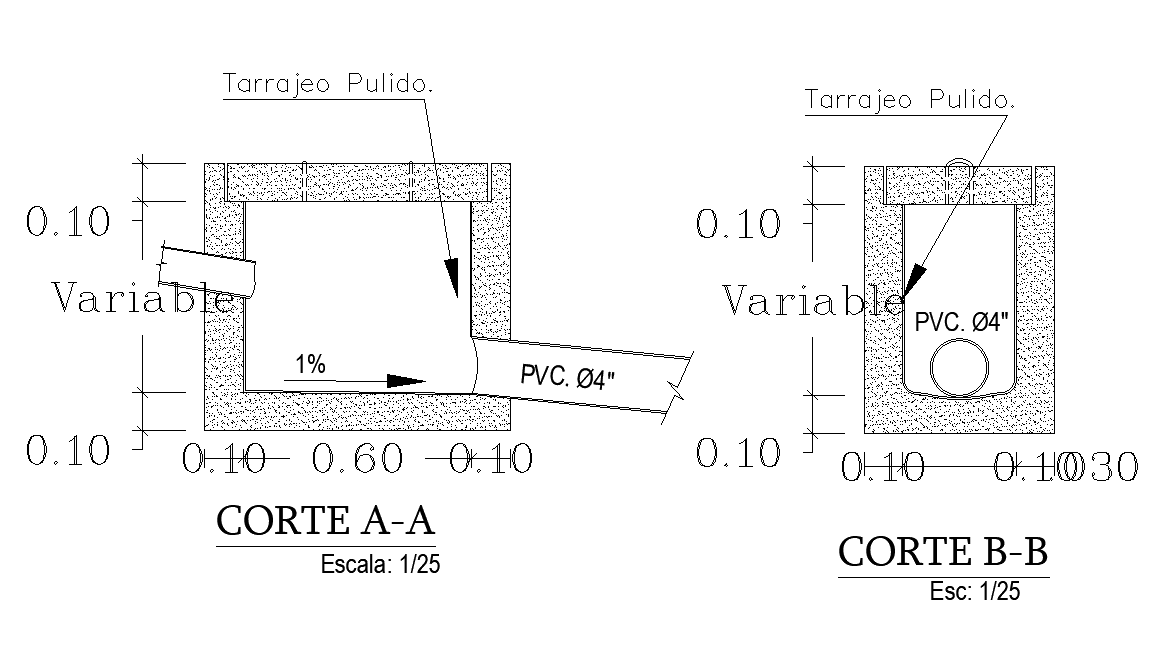 1.20X1 Septic Tank Drawing Free Download DWG File