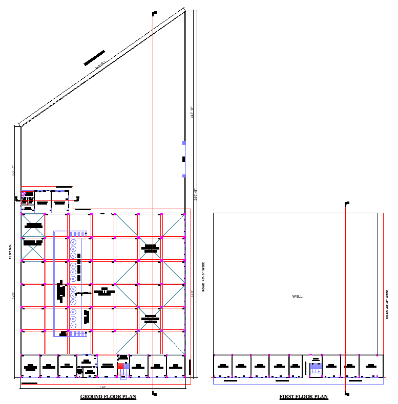 120×137 ft Industrial Flour Mill Building Plan in DWG File