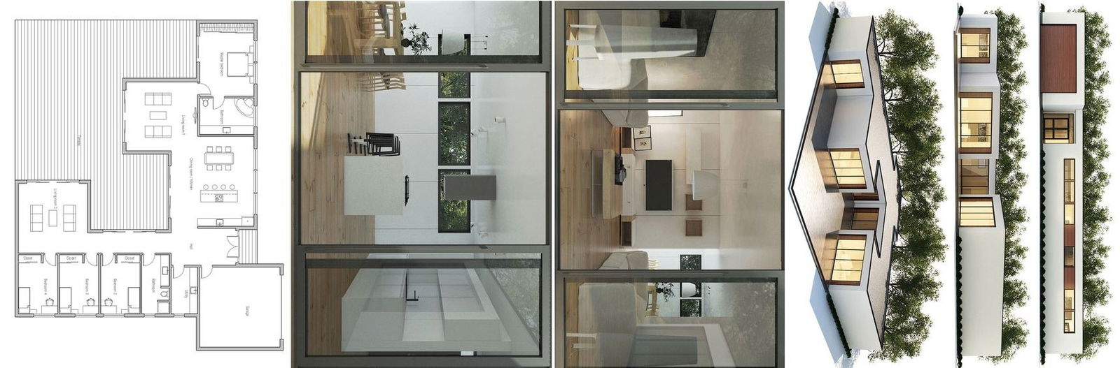 Floor House Design with 3D View, Layout, and Elevation Details