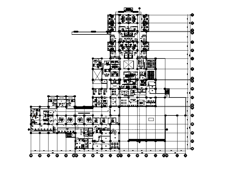 127x114m office plan is given in this Autocad drawing file. Download now.