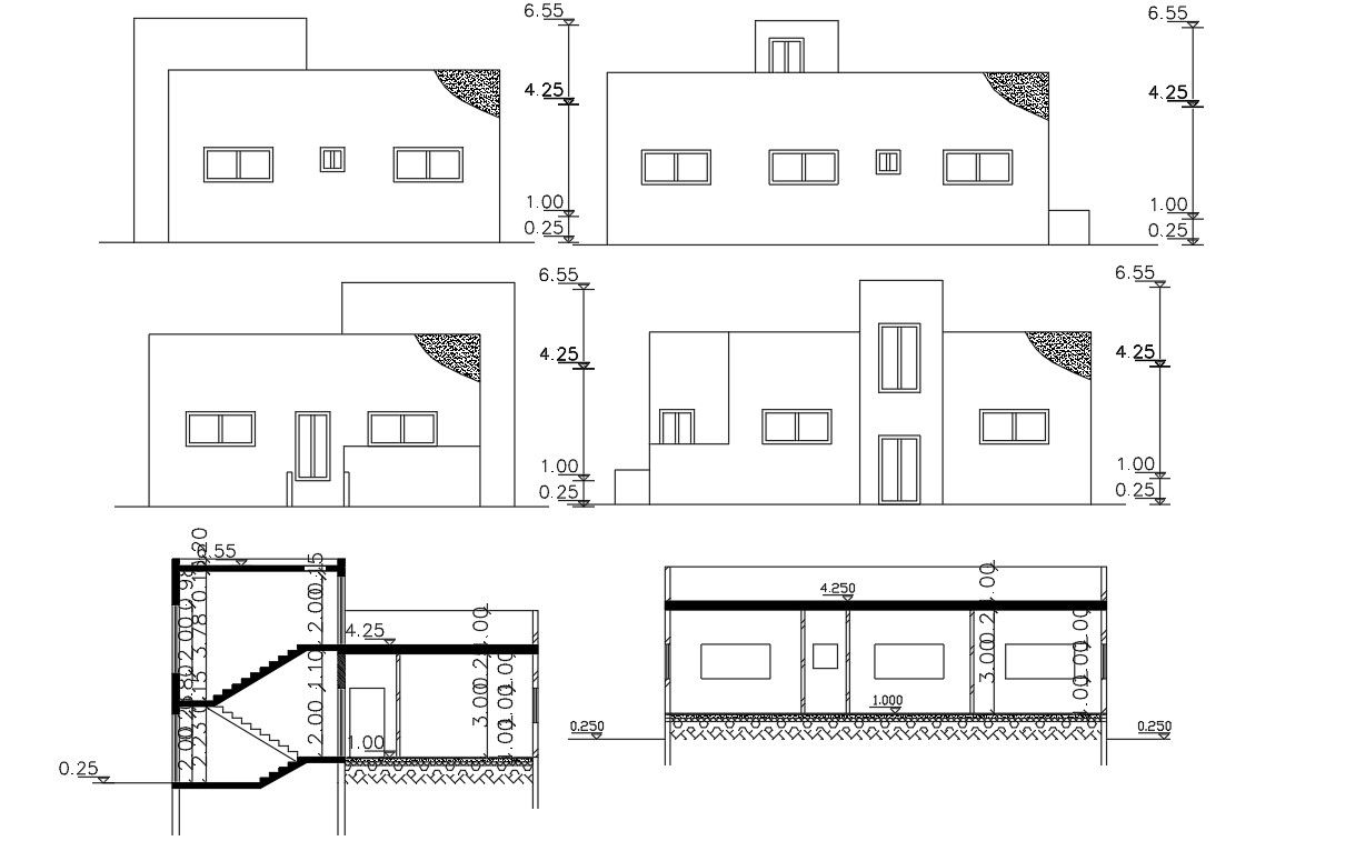 1280 Sq Ft Plot Size House Building Design DWG File