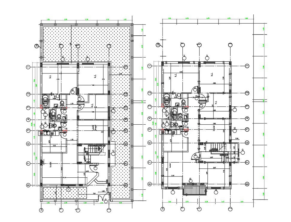 12 X 23 Meter House Architecture Plan Drawing Download DWG File