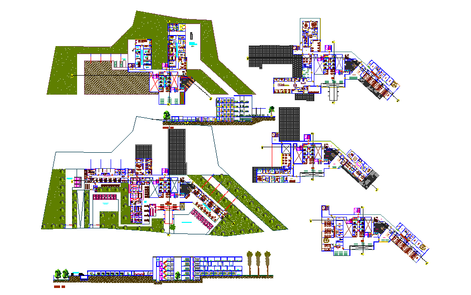 Modern Hospital Design DWG Layout Plan with Detailed Architecture