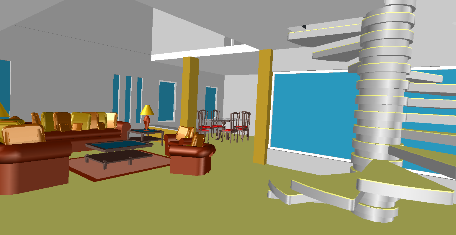 3d Interior Design of Drawing Room