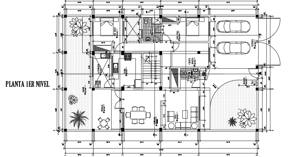 12x10m architecture house design is given in this CAD file