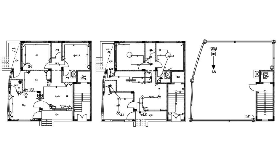 12x12 Meter Electric Plan Of House AutoCAD File