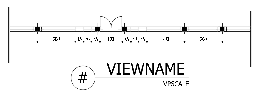 12x12m house building main door fixing detail drawing