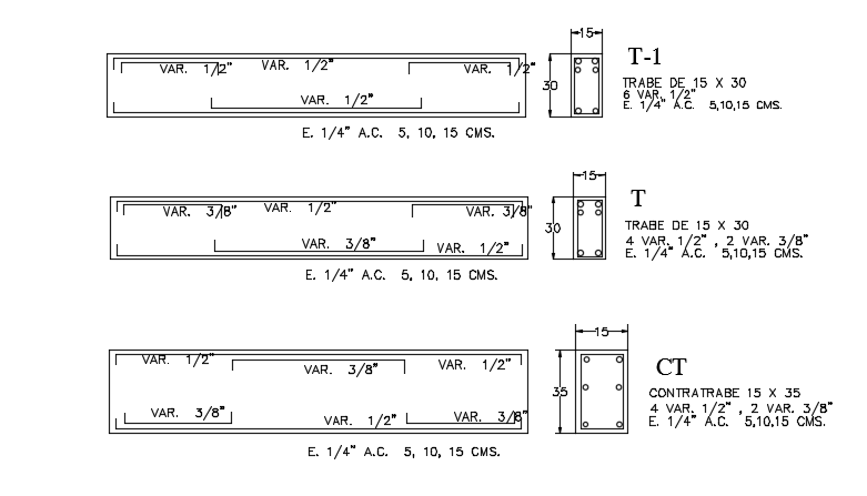 12x13m house building beam cross section and detail drawing