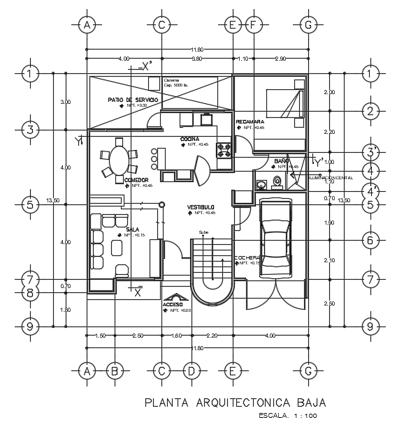 12x14m two story duplex house plan with car parking