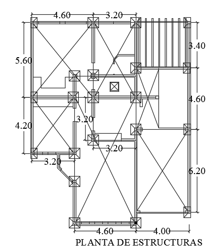 12x15m house plan structural layout CAD drawing