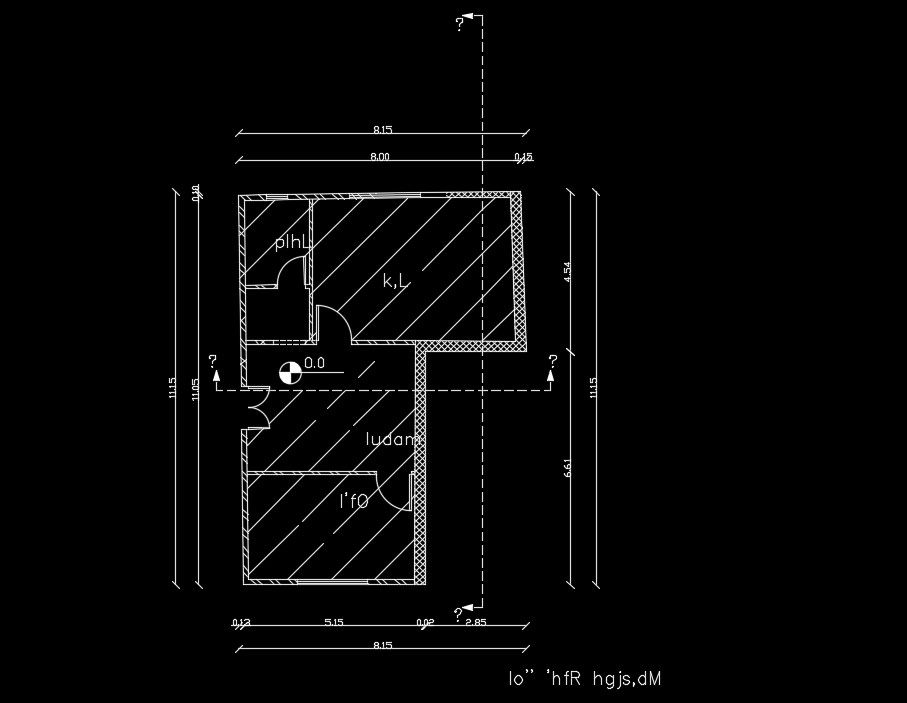 12x15m residential ground floor home plan AutoCAD 2D DWG