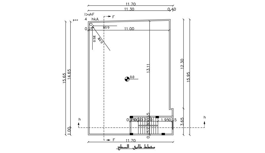 12x16 Meter terrace Plan Of Building AutoCAD File