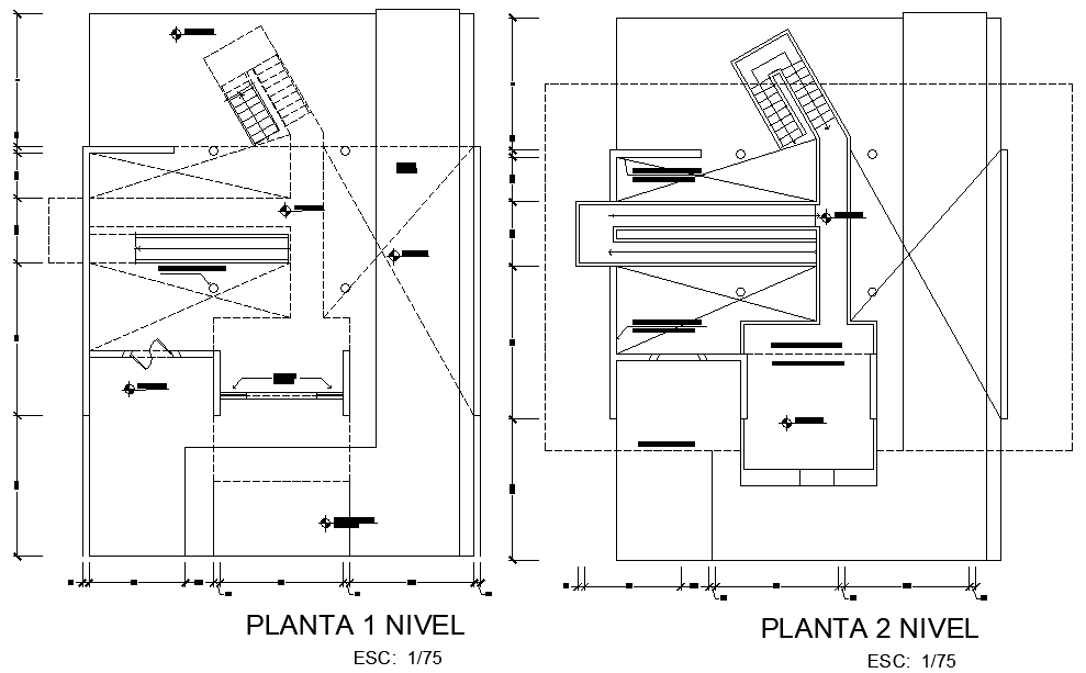 12x16m house plan is given in this AutoCAD drawing file. Download now.