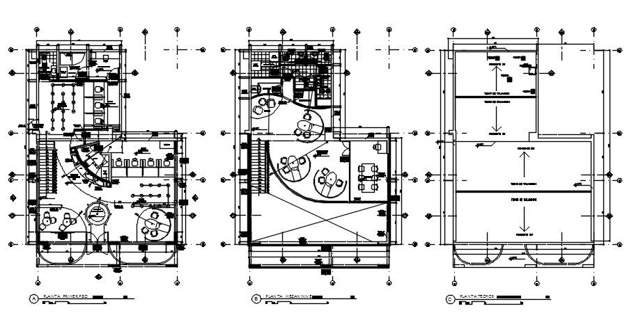 12x16m office plan is given in this Autocad drawing file. Download now.