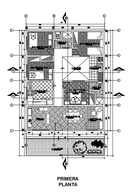 12x17m Architectural Layout and AutoCAD House Design