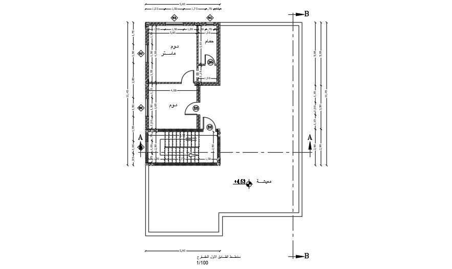 12x17m first floor house plan drawing