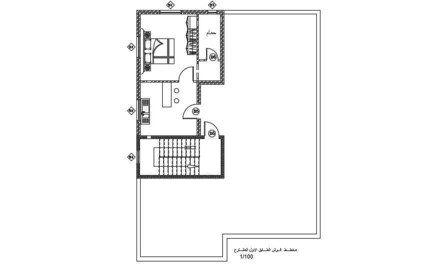 12×17?m first-floor house plan furniture layout DWG drawing