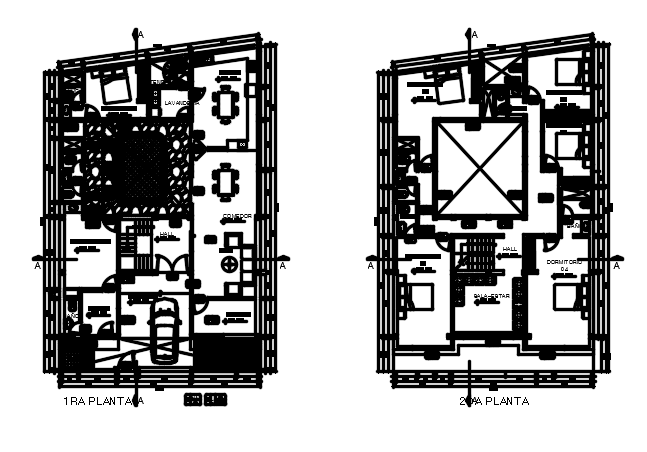 12x19m architecture house plan AutoCAD drawing