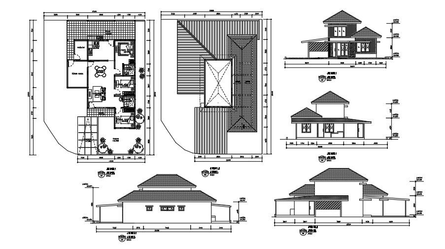 12x20m 3bhk architecture house plan CAD drawing