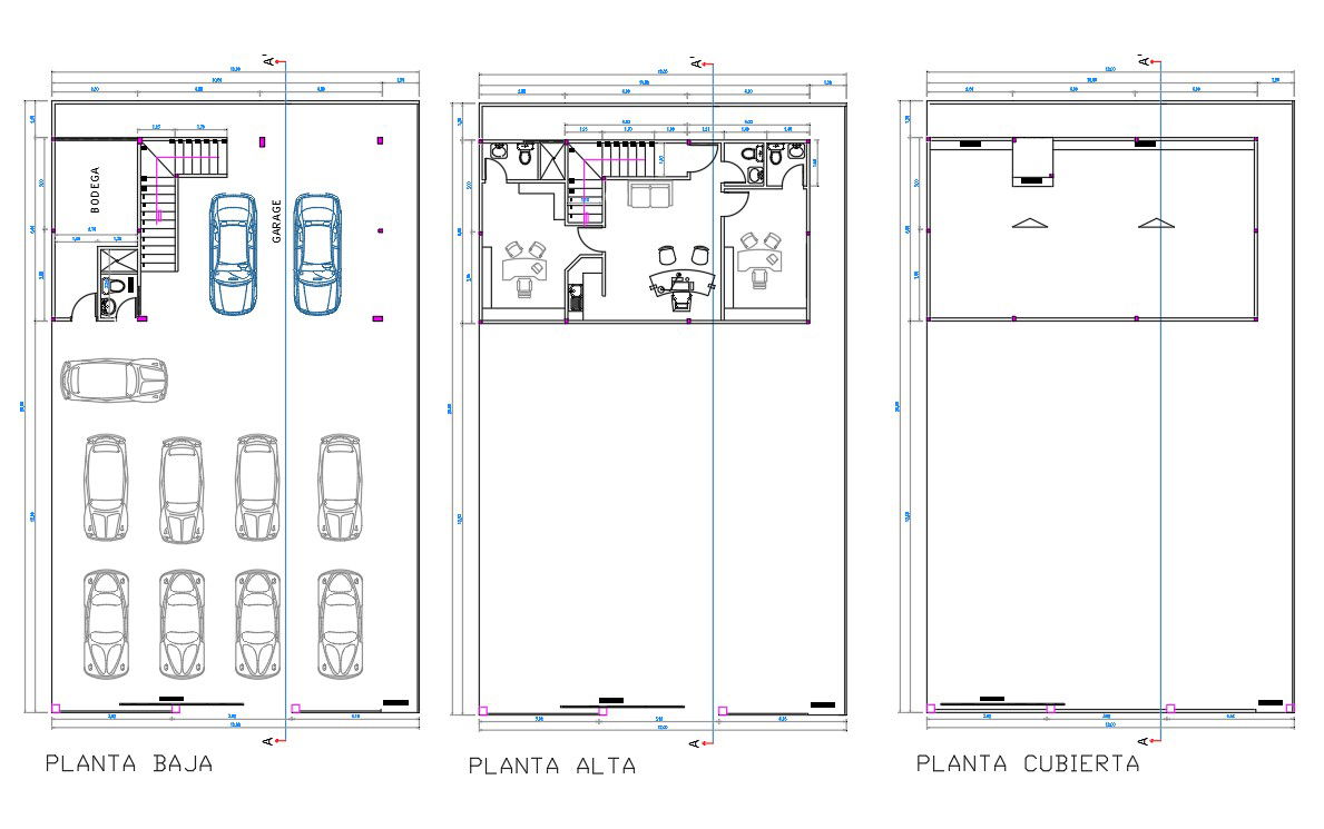 12x20m office plan 2D AutoCAD drawing is specified in this model