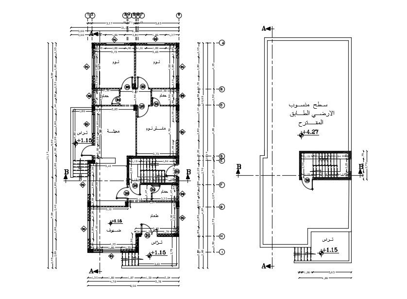 12x22 Meter House Floor Plan CAD DWG File