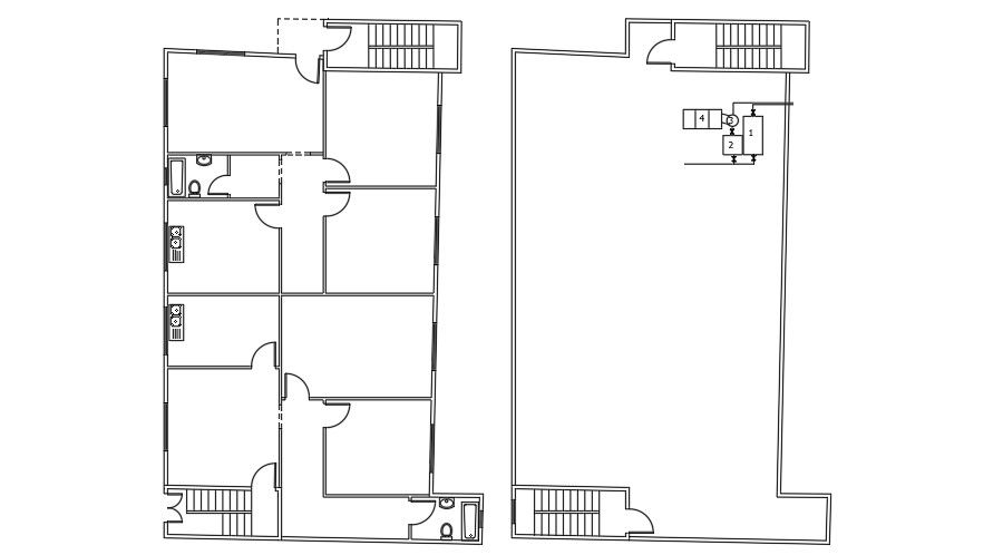 12x22m house plan of the electric meter box location drawing