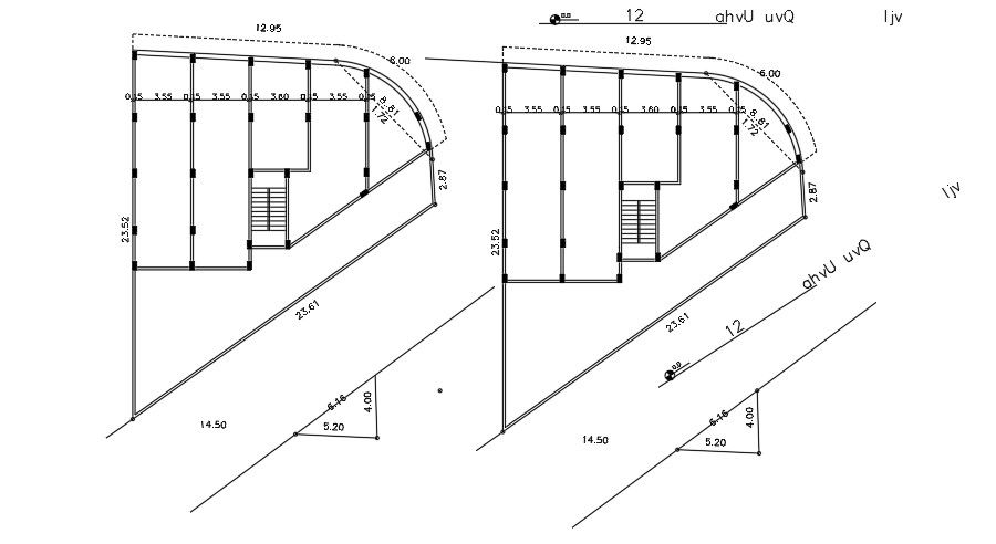 12x24m residential site layout drawing